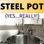 How to clean a stainless steel pot.