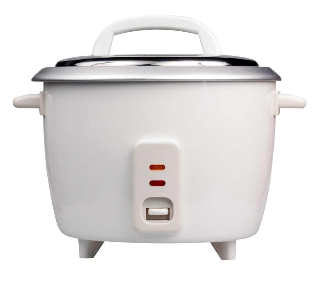 How Long Does A Rice Cooker Take? white rice cooker on a white background
