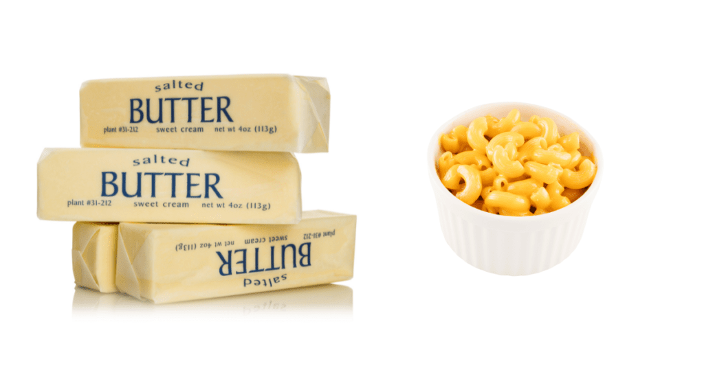 4 sticks of butter next to mac and cheese. Do You Need Butter for Mac and Cheese?