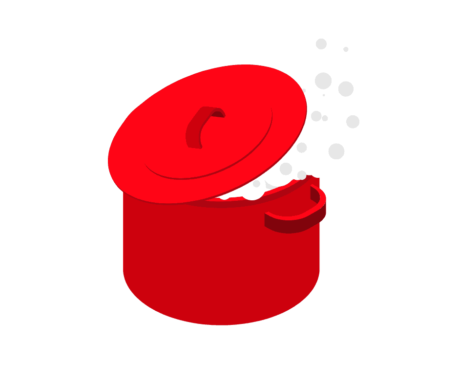 red cooking pot