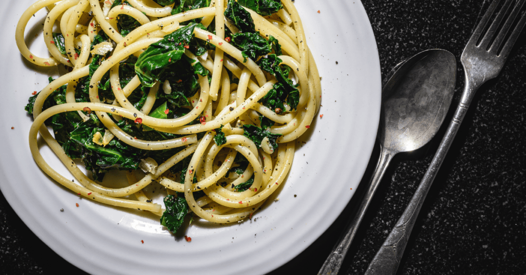 Garlic Pistacio Pasta vegan meal for beginners